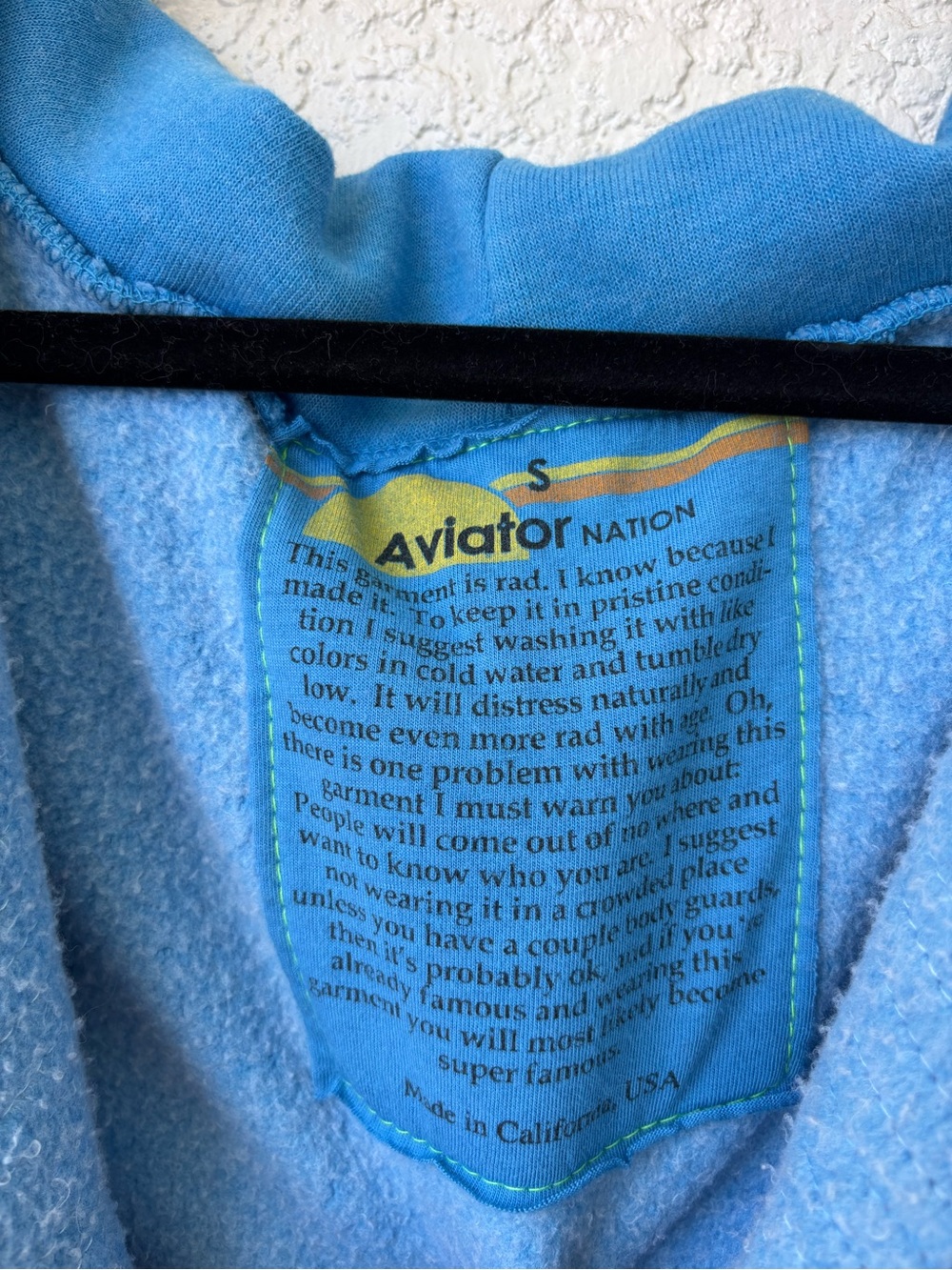 Aviator nation blue zip up sweater - Picture 2 of 4